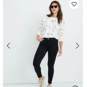 Madewell 9" Mid Rise Black Skinny Jean Size 24